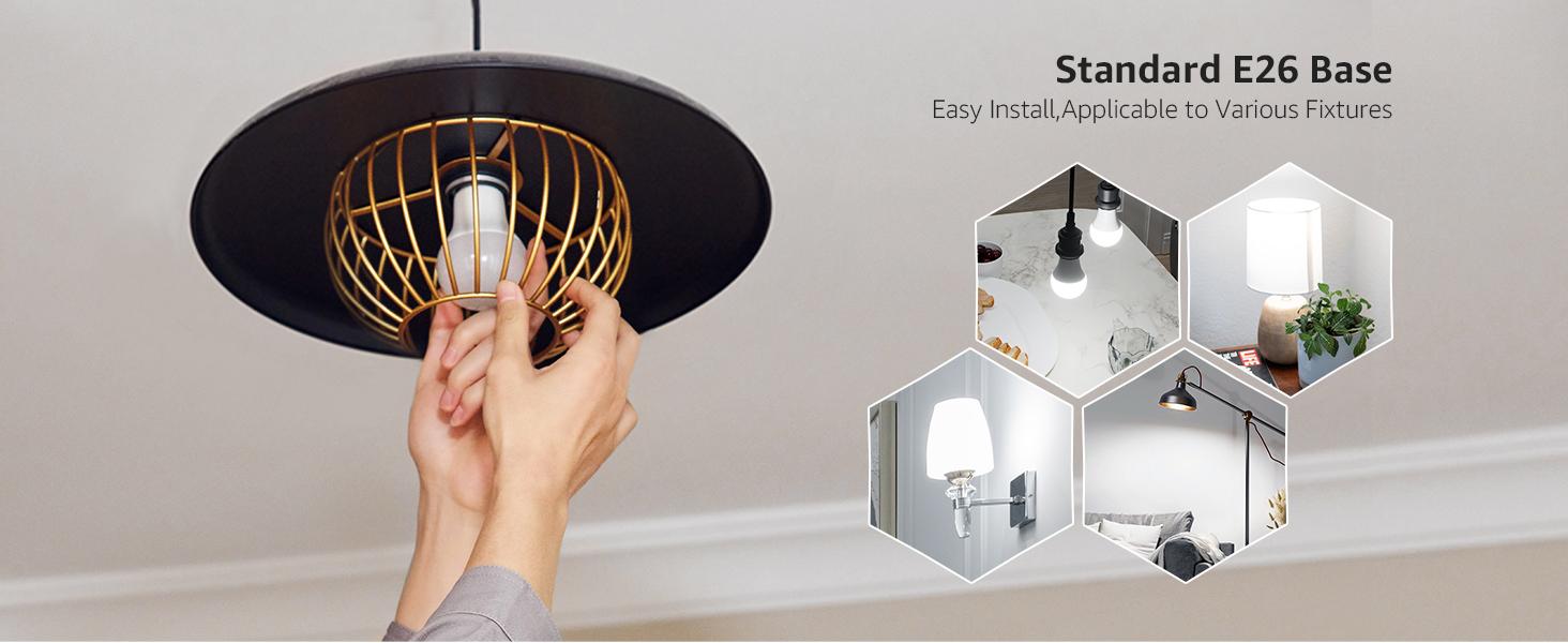 Lepro Dimmable LED Light Bulbs 60 Watt Equivalent, 9.5W 800LM Soft Warm White 2700K, A19 E26 Standard Medium Base, UL FCC Listed, 15000 Hour Lifetime, 5 Packs Lepro Dimmable LED Light Bulbs 60 Watt Equivalent, 9.5W 800LM Soft Warm White 2700K, A19 E26 Standard Medium Base, UL FCC Listed, 15000 Hour Lifetime, 5 Packs