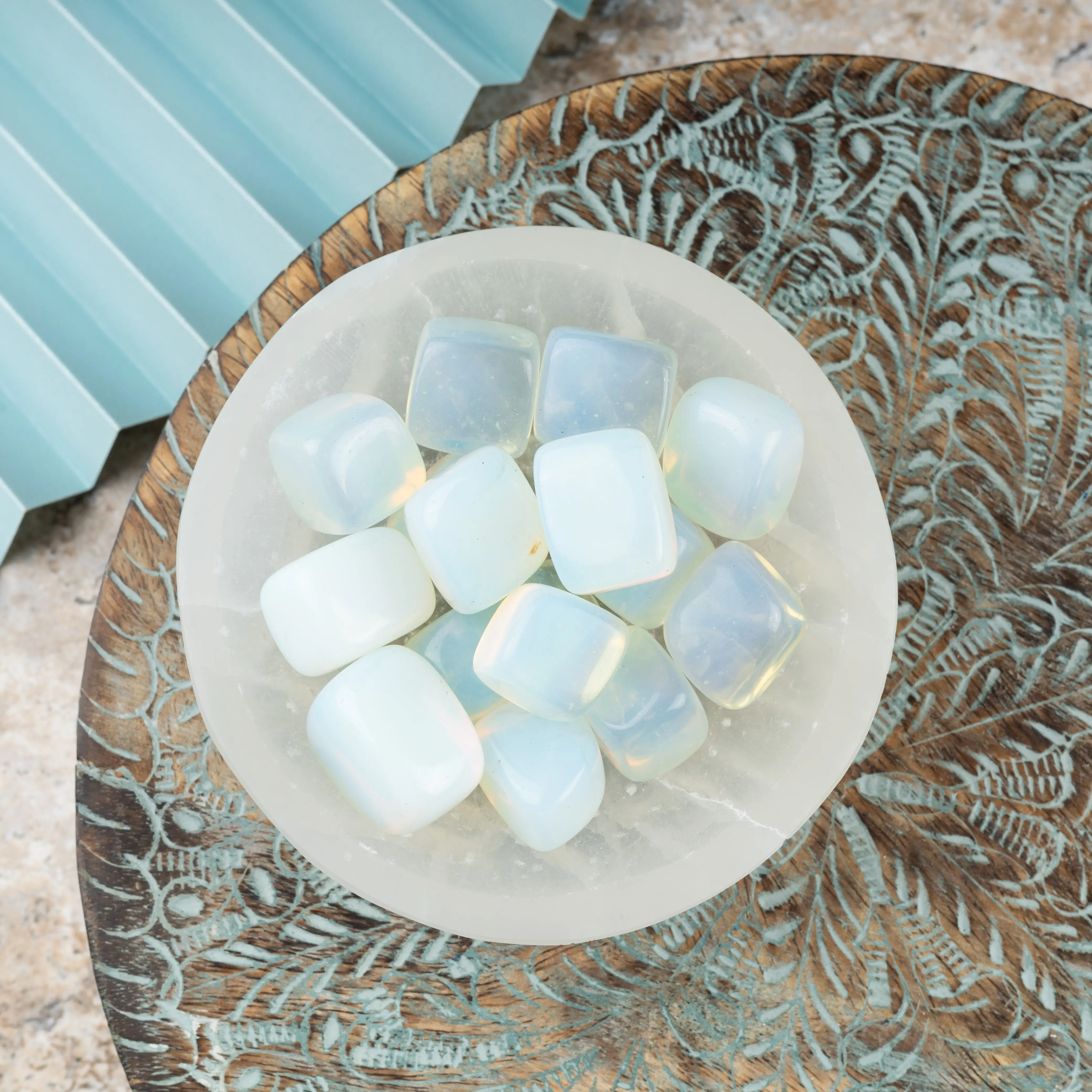 Opalite Crystal Tumble Stone - Authentic Polished Stone for Meditation, Spiritual Gifts, Chakra Healing, Reiki, & Energy Work