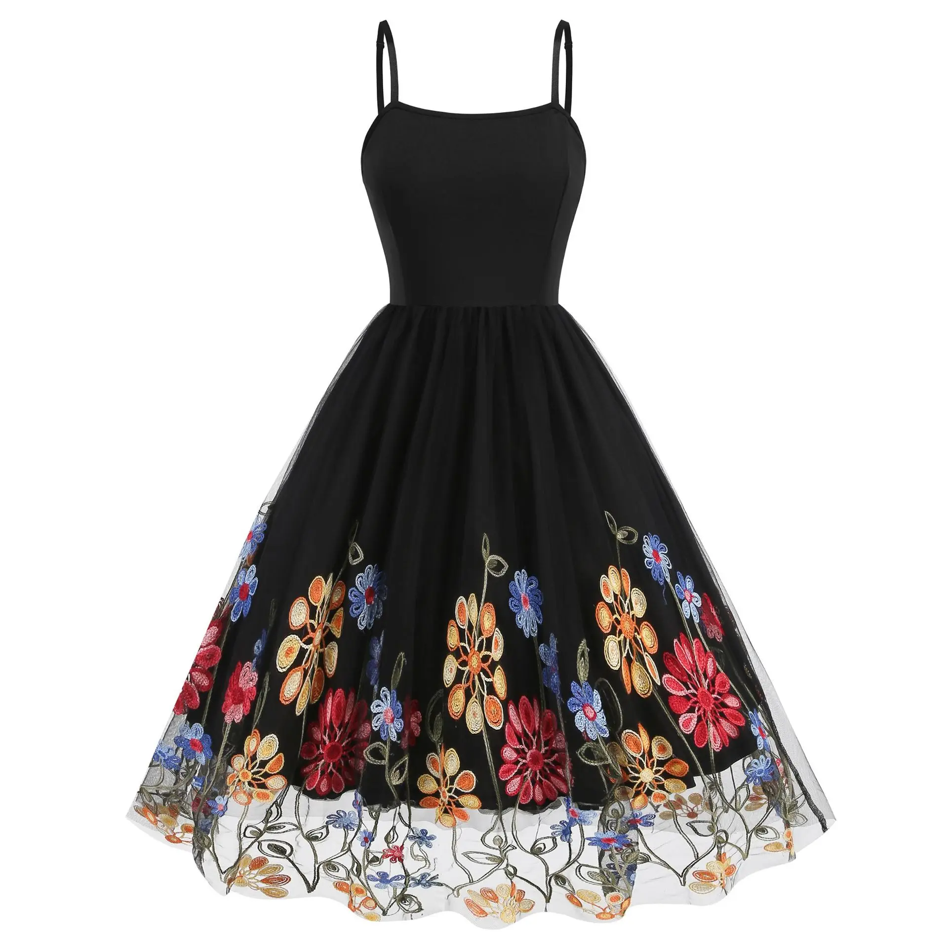 Black background flowers