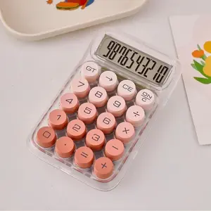 1pc Transparent High Value Student Calculator, Creative Design, Cute Calculator, Portable for Business and Financial Office Use