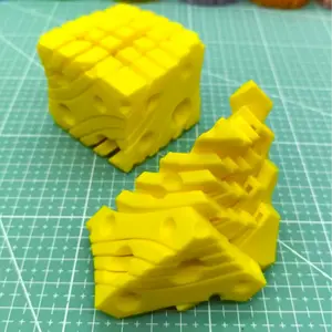 [Transformable Cheese]  Fingertip Stress Relief Toy, Twistable and Stretchable, Fun Office Gadget