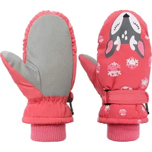 X-HBL02   Toddler Mittens Winter Snow Glove waterproof mitten Warm Fleece Kid Ski Gloves for Boys Girls