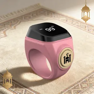 Smart Islamic Prayer Bead Count Ring with Four Digit Display, Simple Design, APP Connection, Waterproof, for Muslim Prayers Daily Worship