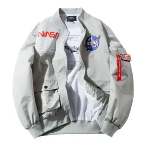 Mens  Patches Slim Fit Bomber Jackets Windbreake Casual Tops