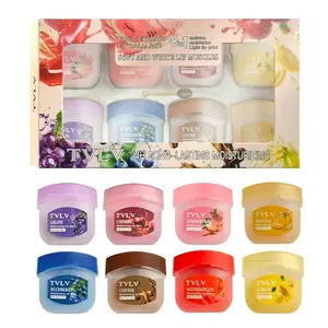 8-Pack Lip Balm Set with Fruit & Flower Scents, Moisturizing Long-Lasting Fruity Lip Gloss and Night Lip Balm, Beeswax Lip Balms Lip Kit, Great for Party Gifts