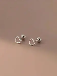 1 pair Casual Cute Minimalism Exquisite Hollowed-out Heart-shaped Earrings Ear Bone Stud Suitable for Both Men and Women Daily Vacation Music Festival Anniversary Gift Couple's Gift，Gift for Her