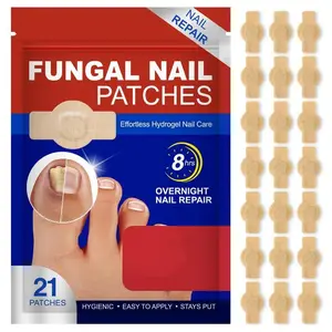 Nectarbellis 21Pcs Nail Bacterial Stickers Set, Manicure Comfort Fungal Nail Health Care Patches with 5 Herbs, Self Care Patch Tools Nails Tech Supplies Kit for Solving Nail Problems Daily & Humid Environment Use NailSupplies