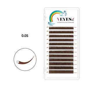 VEYELASH 0.05mm Thickness Latte Brown Eyelash Extensions