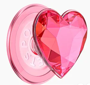 popsockets Crystal Heart Neon Pink MagSafe PopGrip