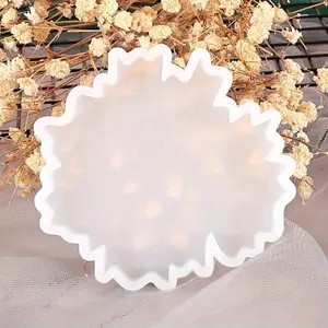 1pc Irregular Coaster Resin Casting Mold Mirror Resin Bowl Cups Mats for DIY Coasters Making Coffee Table Mat