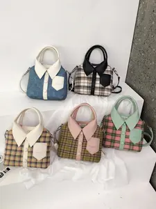 College style niche design shirt collar design single shoulder crossbody bag, versatile handbag, Stylish Handbag, can accommodate mobile phones, lipstick, suitable for theme events, parties, Crossbody Shoulder Purse