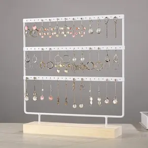 Multi-layer Jewelry Storage Rack, Wood Base Earring Display Rack, Jewelry Holder Organizer, Jewelry Organizer for Home Office, Jewelry Storage Unit