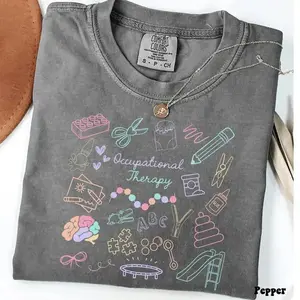 Comfort Colors Occupational Therapy T-Shirt, Retro OT TShirt, COTA T-Shirt, Cute Therapist Gift TShirt, Occupational Therapist Appreciation Tee