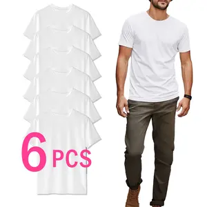 Men's Basic Short Sleeve T-Shirts Pack, 100% Cotton Breathable Round Neck Tees, Summer Clearance Casual Tops Focuses on breathability