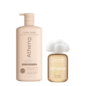 Golden Vanilla - Athena Club Lotion & Mist Duo | Hydrates & Softens | Full-Body Fragrance | Sensitive-Skin Friendly | Perfect for Scent Layering