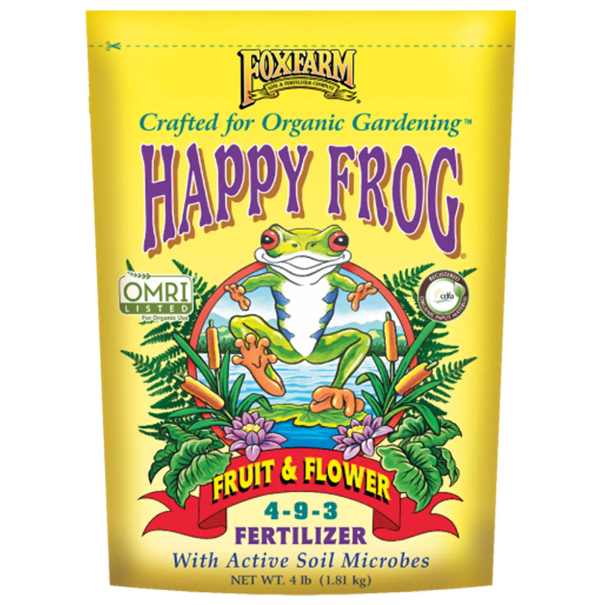 Foxfarm Happy Frog Fruit & Flower Organic Bagged Fertilizer, 4lb (7739329)