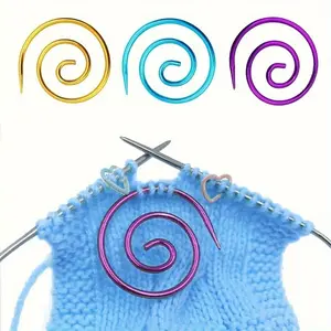 3pcs Spiral Cable Needle, Handmade Knitting Tool, Round Spiral Needle Household Knitting Needles Sewing Tools Perfect for Crochet Project