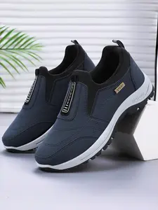Men's Solid Color Versatile Single Shoes, Soft Sole Comfortable Casual Shoes, Dad Shoes Lightweight Walking Shoes, Lightweight Outdoor Shoes, Lightweight Breathable Shoes, Soft Soled Shoes