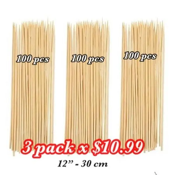 Palitos de Brocheta 300 pcs 12”