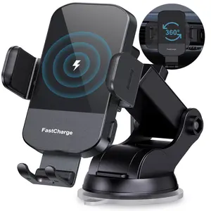 CHGEEK 15W Fast Charging Car Phone Holder, Car Phone Mount for Iphone 18/17/16/15/14/13/12