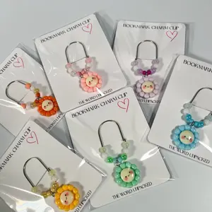 Flower Bookmark Charm Clip | Kawaii Accessory | Gift for Book Lovers