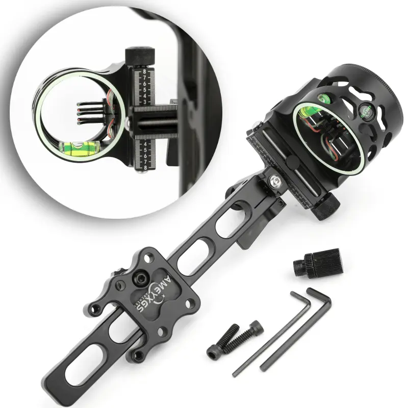1PC Long Adjustable 5 Pin Compound Bow Sight | Easy Install for Hunting Target Practice Competition Training