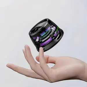 Magnetic Wireless Mini Speaker, Rechargeable Portable RGB Lighting Speaker, Multi-functional Speaker for Smart Phone, Tablet, Outdoor Car Music Game, Speaker with Colorful Ambient Light