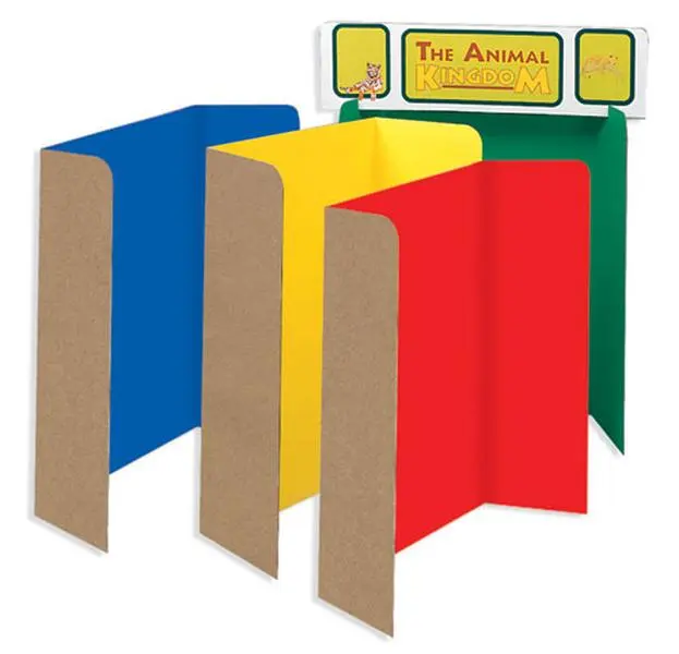 Pacon Corporation Pac3766 Tri-Fold Black Corrugated Header Presentation Board, 48"x36", Used for Projects, Science Fairs & Booths (Office Presentation Supplies for Computers & Office Equipment)