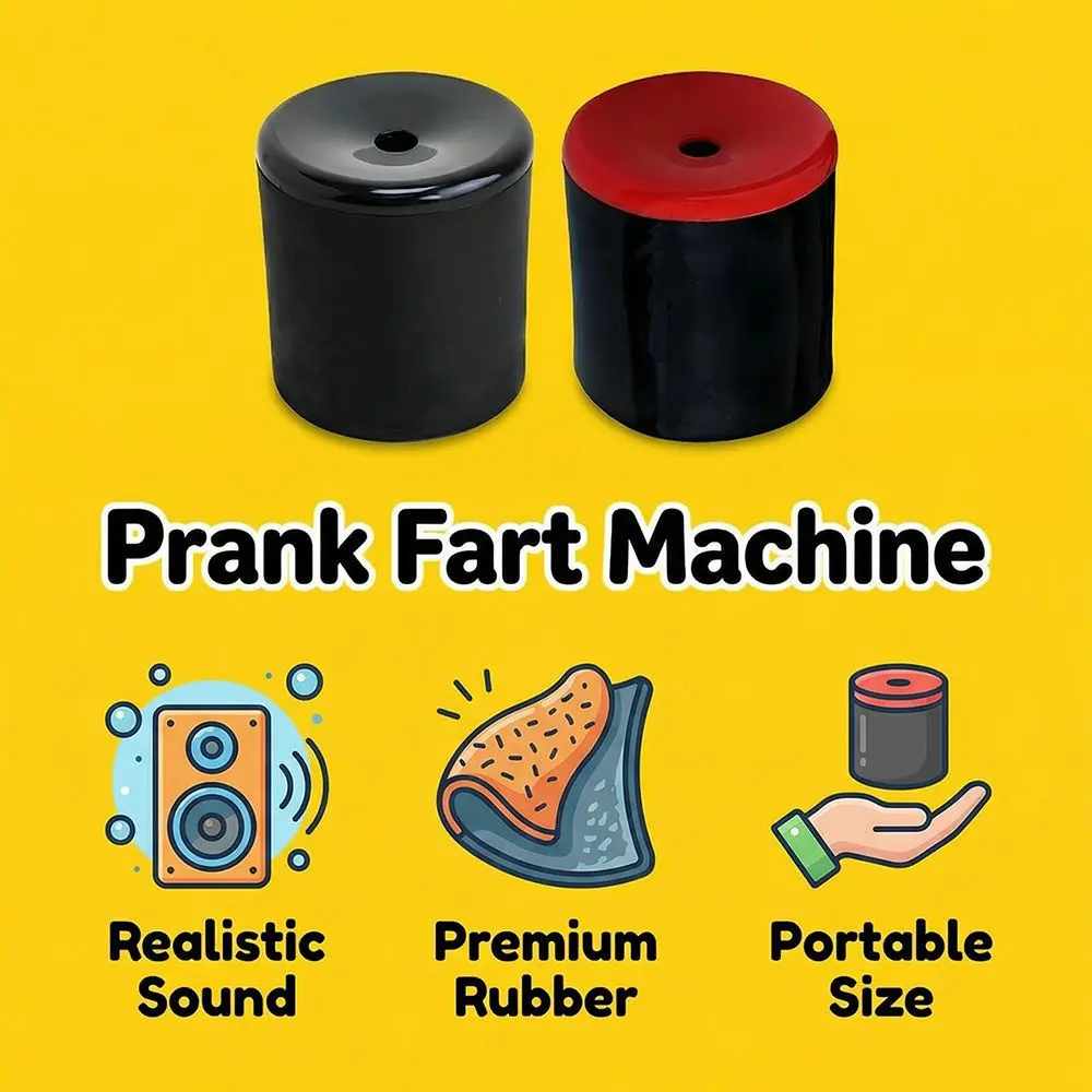 Battery-Free Prank Fart Machine Squeeze Tube Bucket Kit, Gag Toy & Practical Joke Novelty Item for Kids, Birthday Gift for Family Gatherings