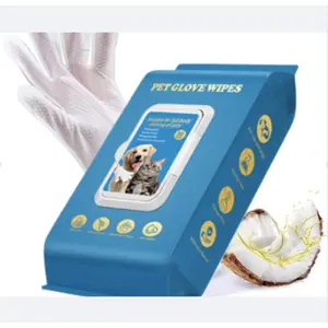 PET Glove Wipes，Freshening Grooming Dog&Cat Disposable 20Pcs pet hair removal tool Satisfied skin care Outdoor No-clean Hypoallergenic Facial Disposable No-Rinse Grooming Formulated for petwipes Deodorizing sticky hair#petlife