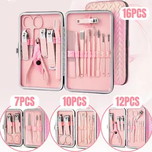Manicure Set With Storage Case Pouch, 1 Set Portable Multi-functional Stainless Steel Nail Clipper Kit Pedicure Care Tool, Nail Kit For Women & Men, Christmas Gift