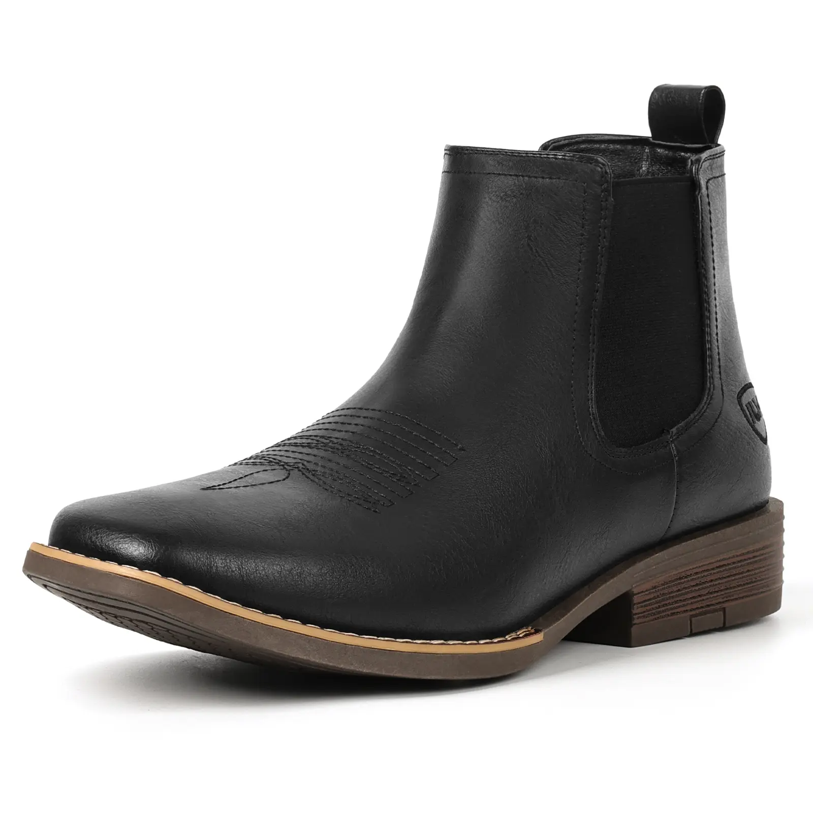 Cowboy Boots For Men Square Toe Chelsea Ankle Boots Mans Casual Western Boot Walking Shoes Footwear