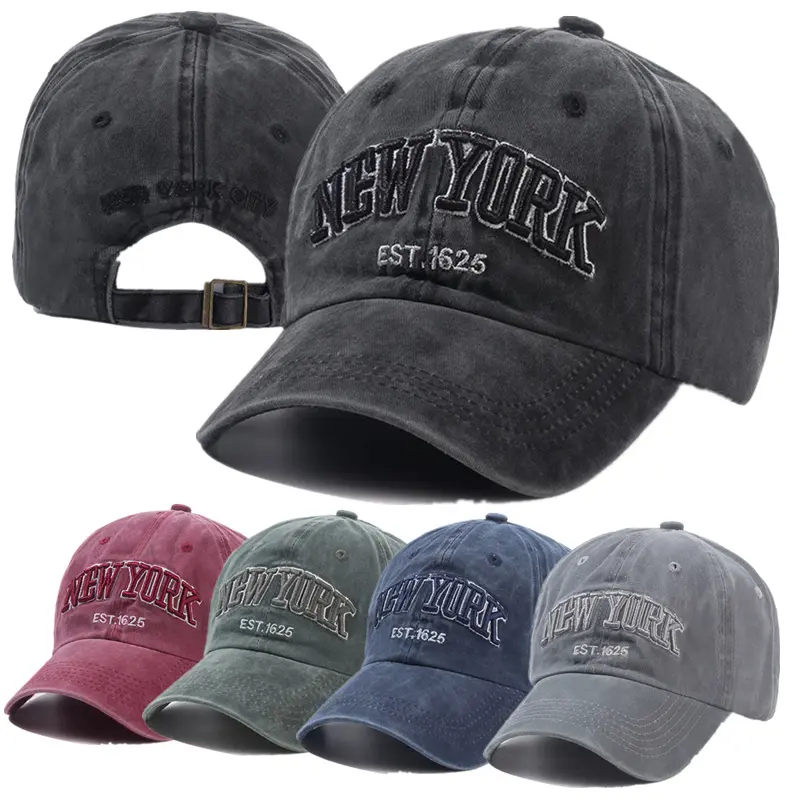 Vintage Washed Cotton Baseball Cap, Unisex "Classic 1625" Dad Hat with Adjustable Strap and UV Protection for Streetwear, Vintage Sports & Outdoor Hats, Casual Sports & Outdoor Hats tiktokshopbacktoschool