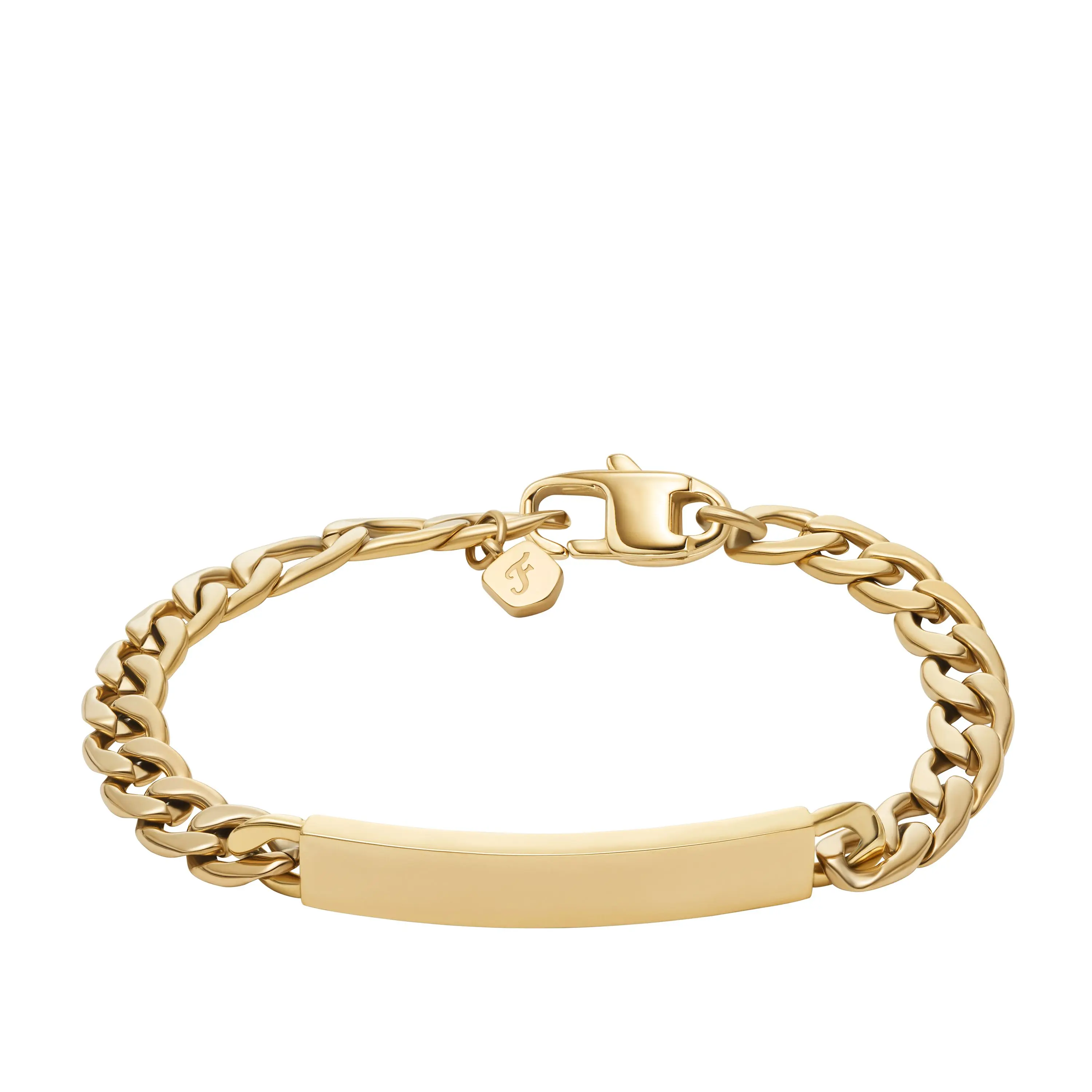 Fossil Women's Ellis Gold-Tone Stainless Steel ID Bracelet