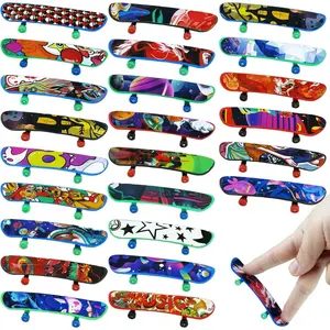 Mini Finger Skateboards Finger Skateboard Toys for Birthday Party Favors Gift Props Decoration (100)