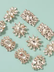 Rhinestone Decorated Shoe Charm, Fashionable Shoe Decoration for Women's High Heels, Elegant Shoes Jewelry for Party, Daily Clothing Decor