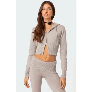 Desiree Knitted Hooded Cardigan