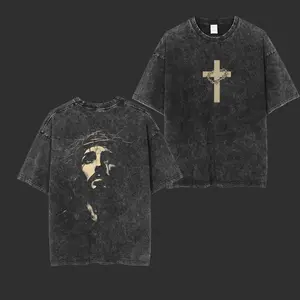 Vintage Christian Cross Mineral Wash Graphic Tee, Unisex Jesus Shirt, Christian Shirt, Jesus Tee, Streetwear Style, Gift for Him