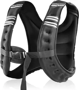 Weighted Vest, 12lb Weight Vest with Reflective Stripe for Workout, Strength Training, Running, Fitness, Muscle Building, Muscle Gain, Weightlifting