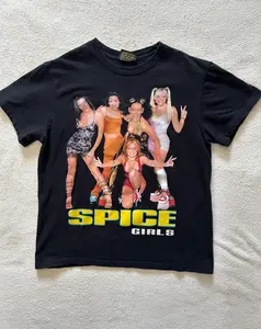 Vintage Spice Girls T-shirt Dance Teen Pop Europop Band Tee Graphic Streetwear Tee