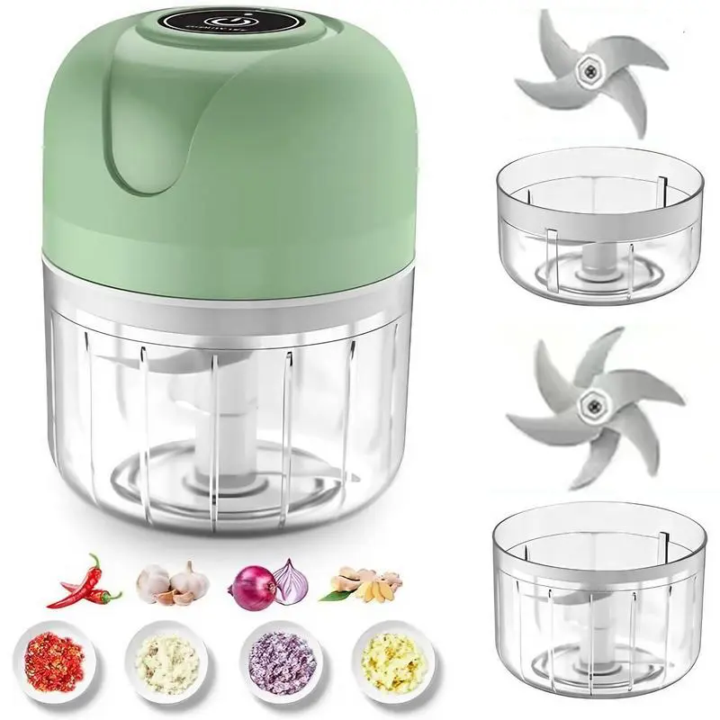Electric Garlic Chopper, USB Rechargeable Vegetable Chopper, Food Chopper, Household Kitchen Appliances for Home Use, Kitchen Accessories,  Perfect Gifts For Men/Women, Mon
