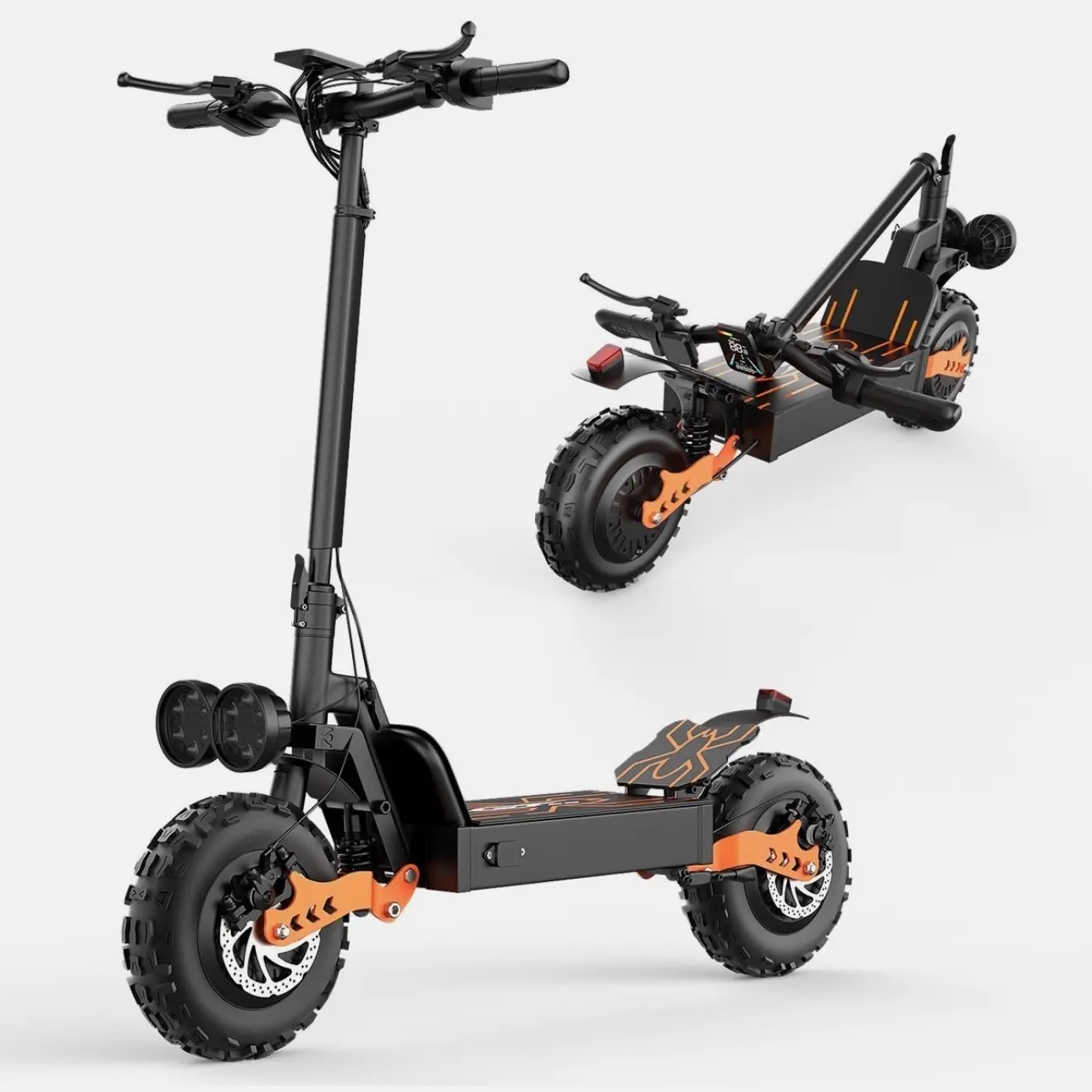 3000W Dual Motors Electric Scooter for Adults 75Miles 36MPH Off-Road Scooter