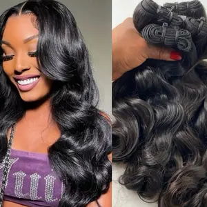 Raw Indian Natural/Body Wave Bundles - Natural Hair with Voluminous Style, Ideal for Everyday Wear