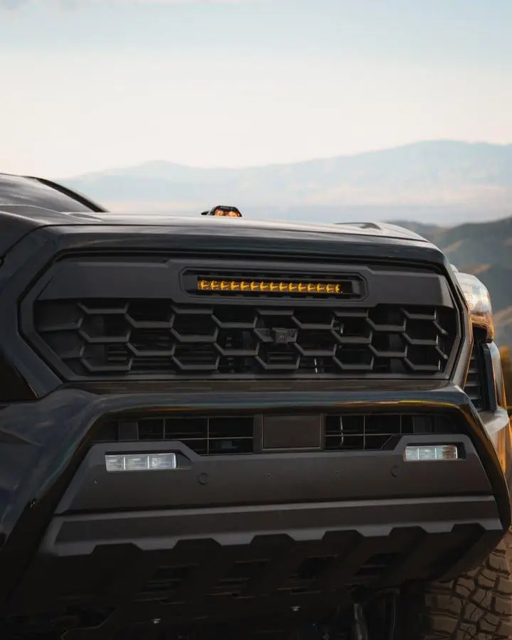 YotaTribe Apex Pro Grille with LED Light Bar – Fits 2024+ Toyota Tacoma, Matte Black & Topographic, Amber Light Options