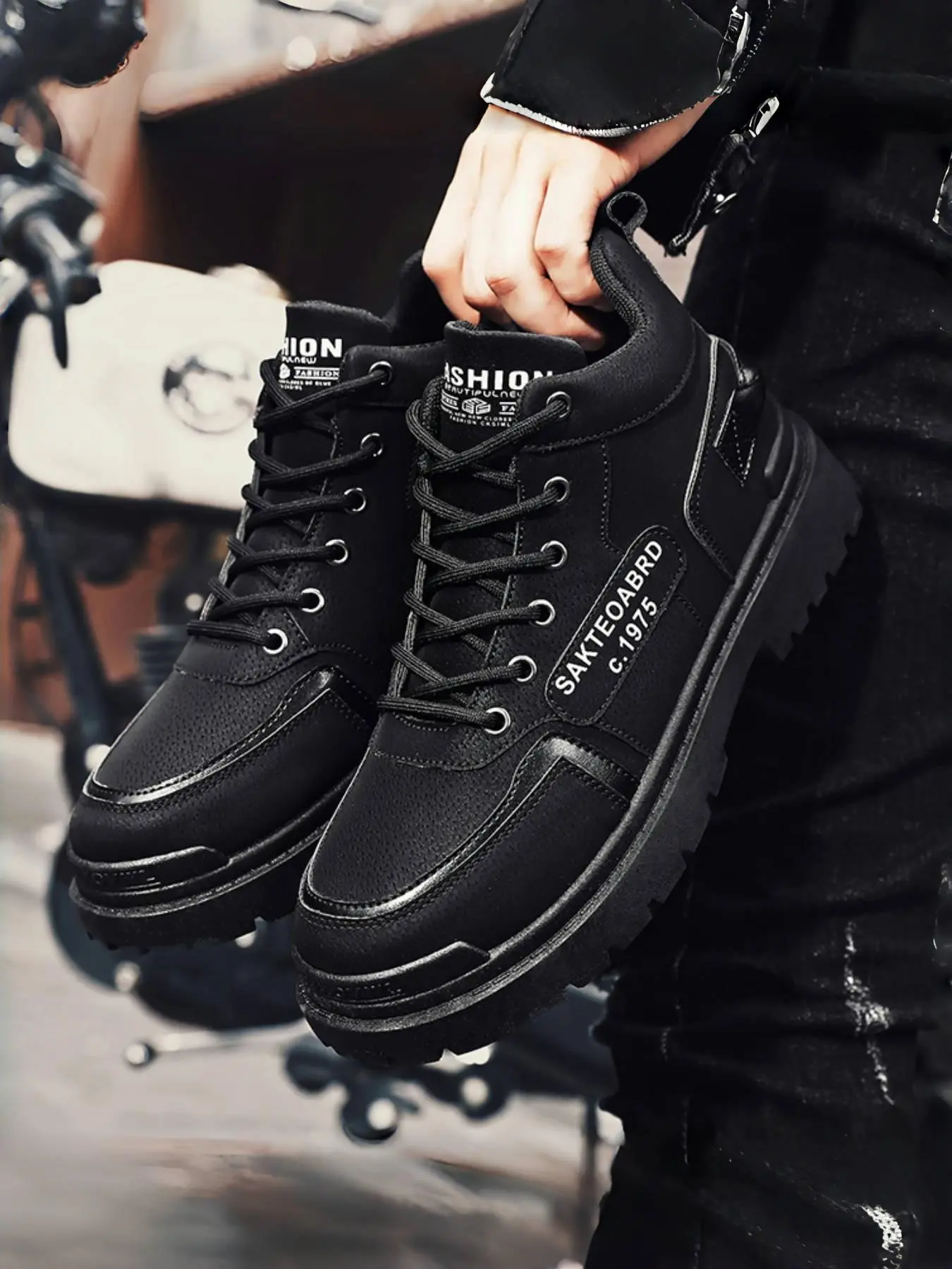 Men's Waterproof Closed Work Boots | Slip & Abrasion Resistant Rubber Shoes | All-Terrain Safety Wear Footwear