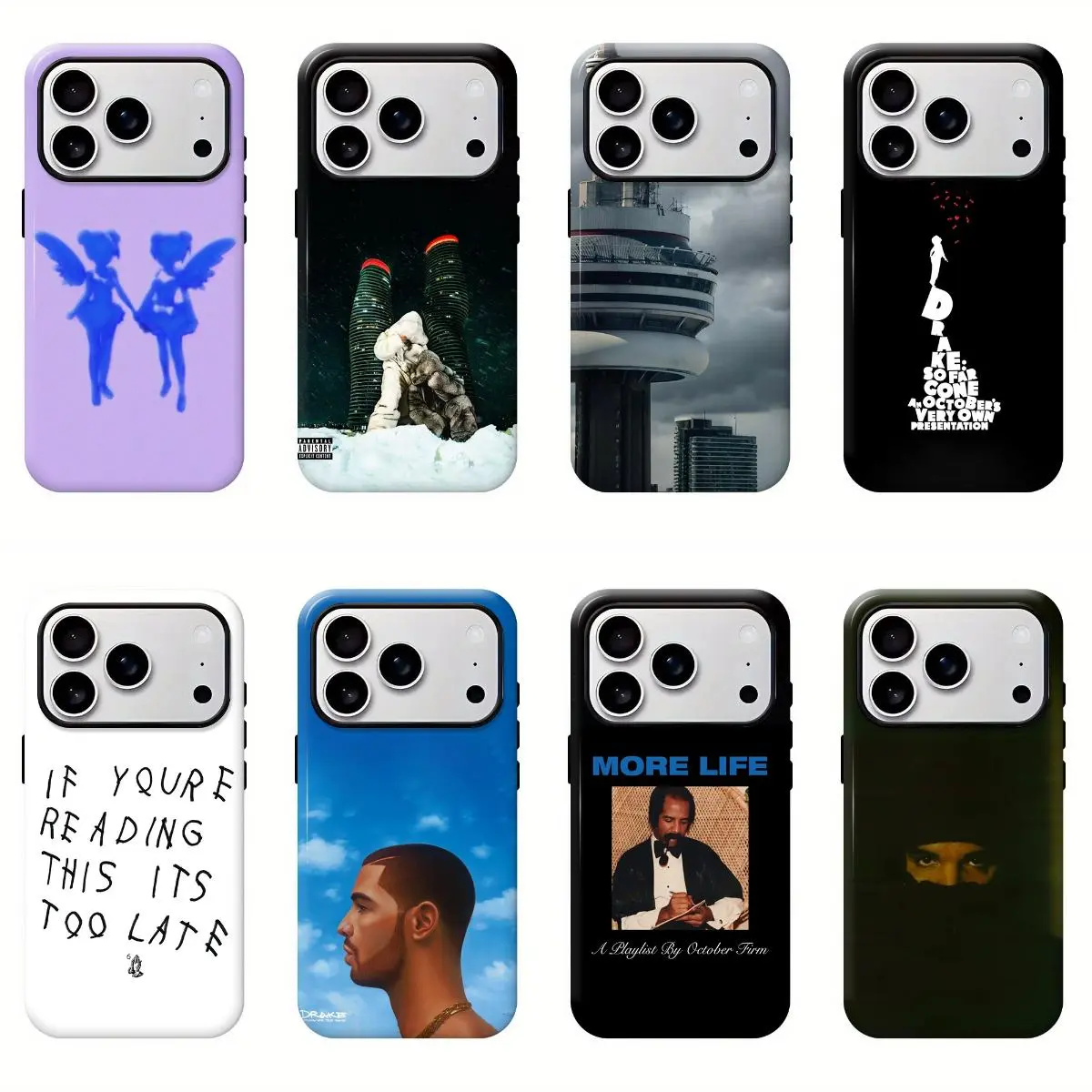 Light Purple Background Blue Twin Fairy Silhouette Phone Case Shockproof Protective Cover For iPhone 11 12 13 14 15 16 17 Pro Max Y2K Grunge Angel Coquette Aesthetic Anti-Scratch Hard Shell