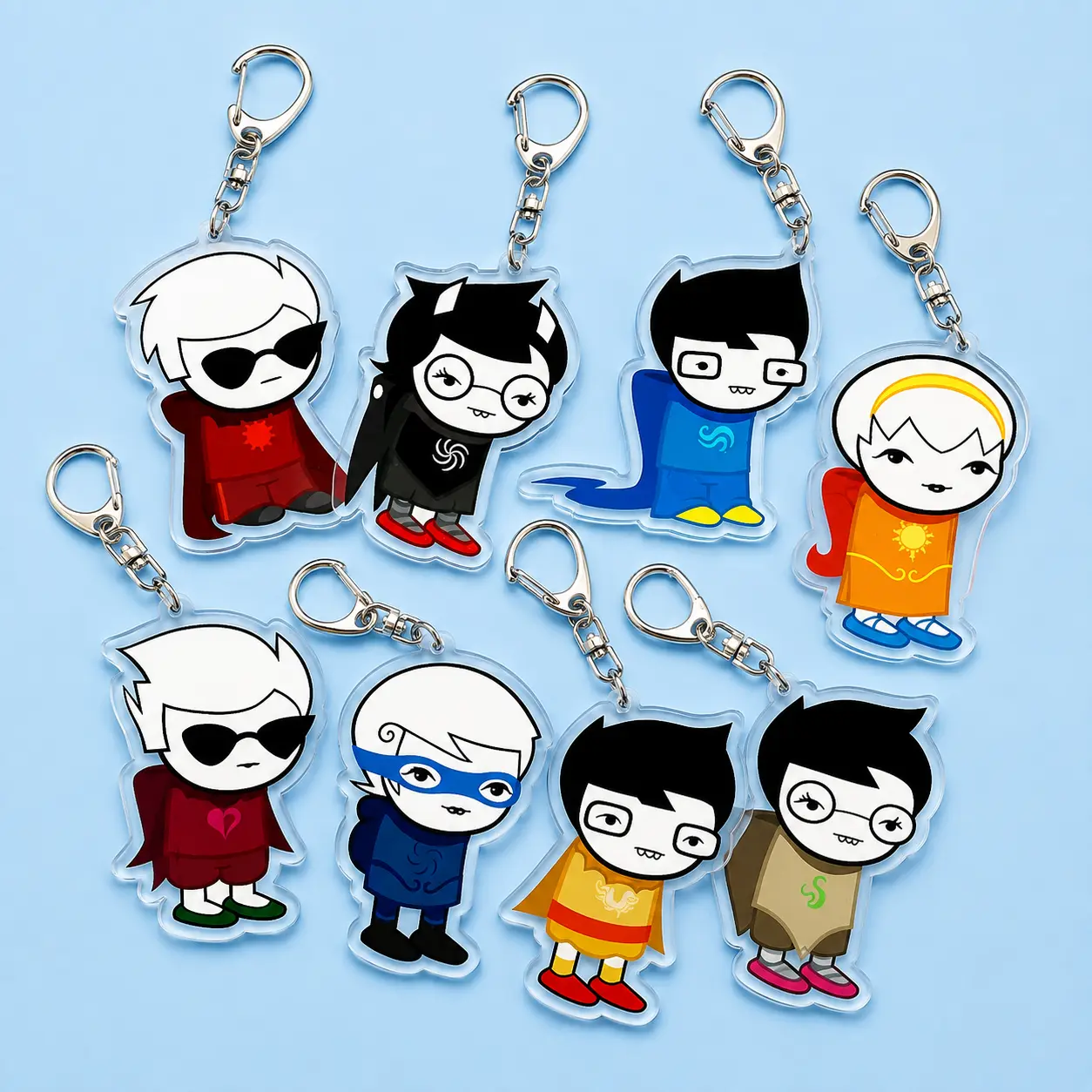 Homestuck Mica Acrylic Keychain! Birthday Gifts Bags Accessories for Fans