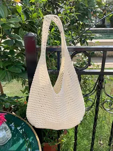 2026 New Large Capacity Crochet Bag, Beach Vacation Sandbag, Simple Outdoor Shoulder Bag, Ideal for Daily Commute, Festival Gifts