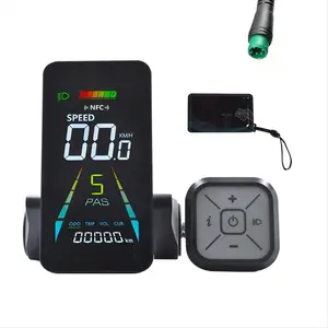 E-Bike NFC LCD Display Color Animated Meter 24V/36V/48V/60V UART Speedometer Electric Scooter NFC LCD Meter 5PIN
