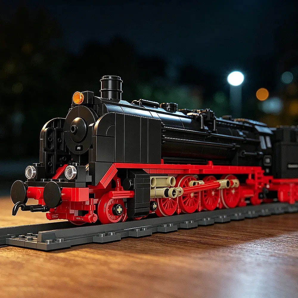 1187pcs Steam Train Creative Building Blocks Bricks, Scheme, Large Home Decor Model, High Difficulty Mechanical Assembly, Perfect Gift for Train Enthusiasts